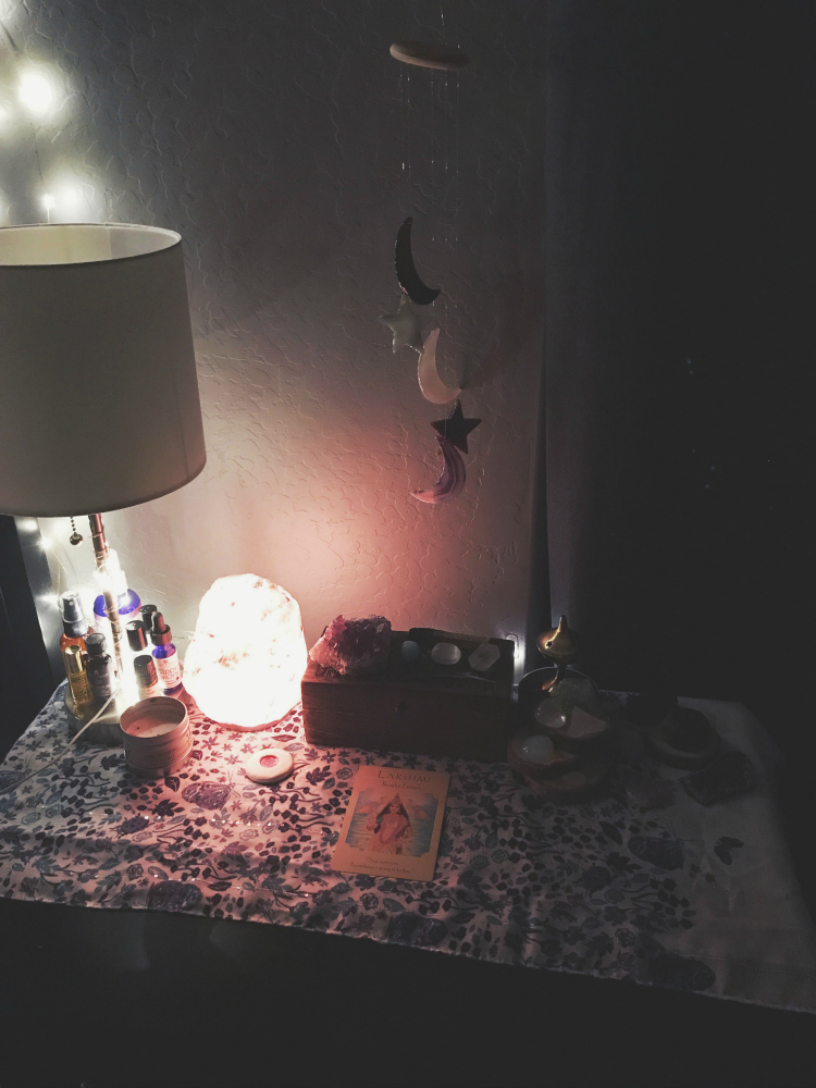Sacred space from my nightly self-care routine 