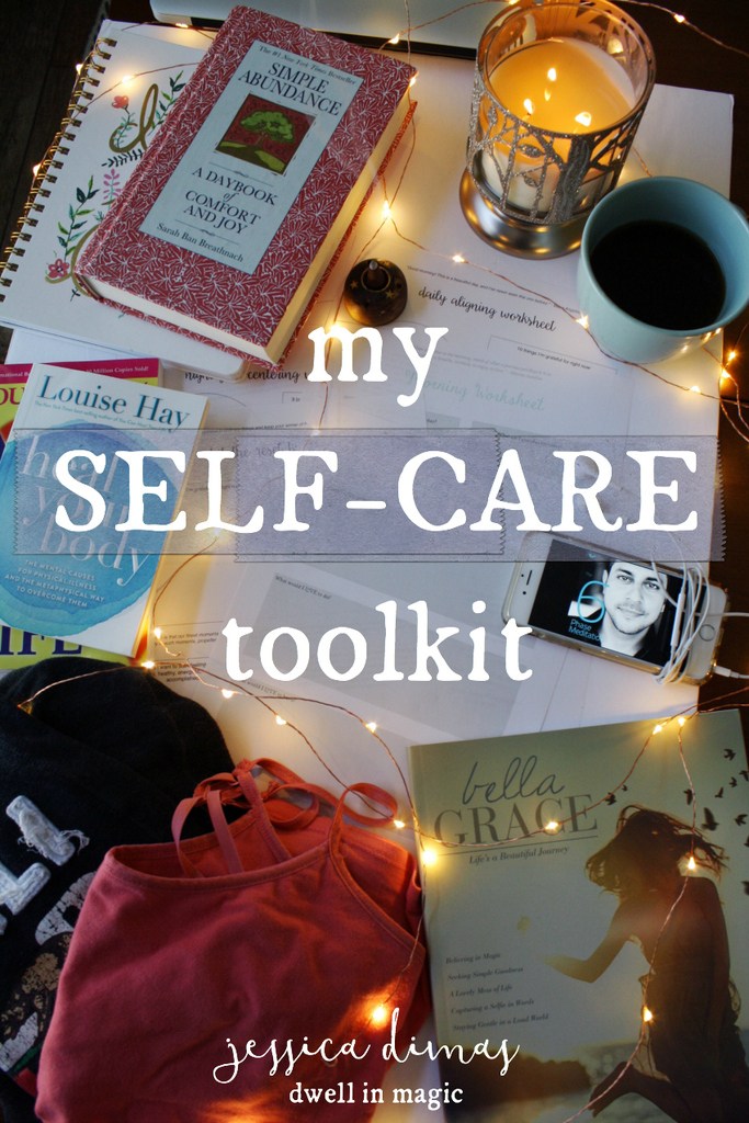 Everything I keep in my self-care toolkit, a personal collection of items that relax and ground me #selfcaretips #selfcareideas #selfcareblogger #selfcare #selfcareroutine #selfcarekit #selfcaretoolkit
