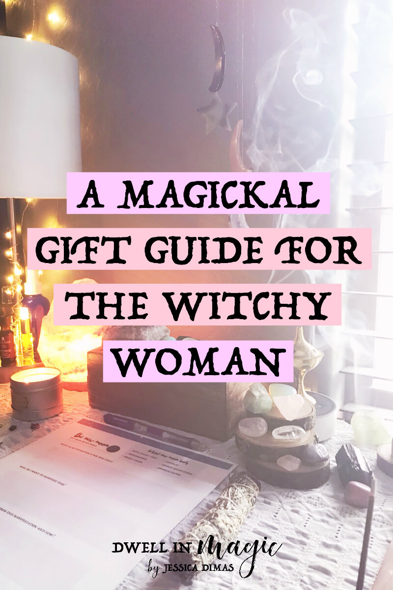 A gift guide for the witchy women in your life - to enchant, connect, and ground #witchythings #witchywoman #witchyblogs #divinefeminine #giftguide #magick #magickal
