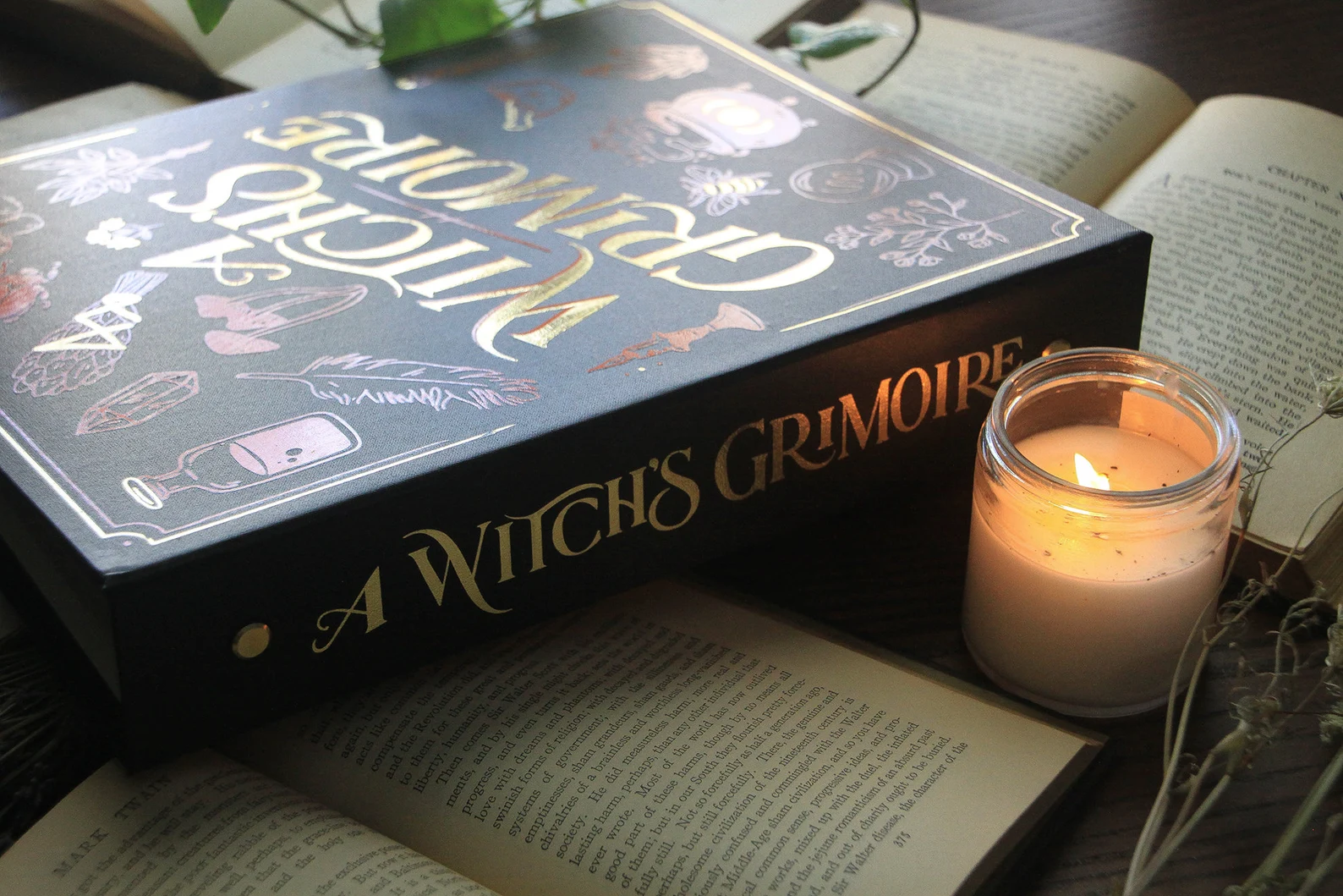 A witch's grimoire for recording spells, recipes, and rituals makes for an awesome witchy gift