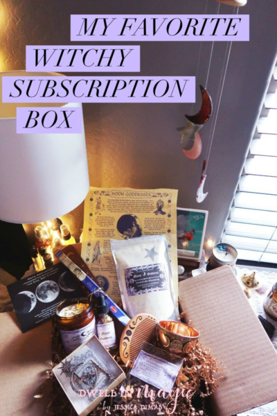 My review of the Anita Apothecary subscription box for February, themed "Moon Goddess" #witchythings #witchybox #subscriptionbox #anitaapothecary #dwellinmagic #selfcareblogger