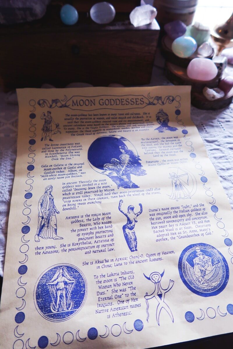 Moon Goddess Grimoire page