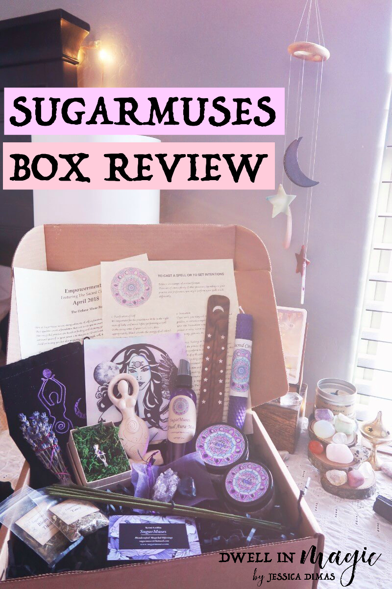 My review of the witchy subscription box SugarMuses for April #witchythings #subscriptionbox #subscriptionboxes #witchyboxes #wicca #wiccan #sacredselfcare