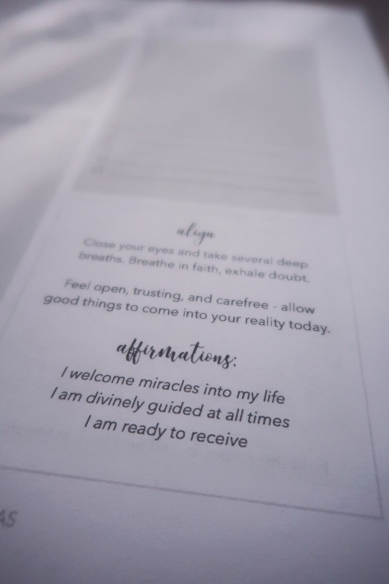Law of attraction book and worksheet bundle, daily affirmations worksheet