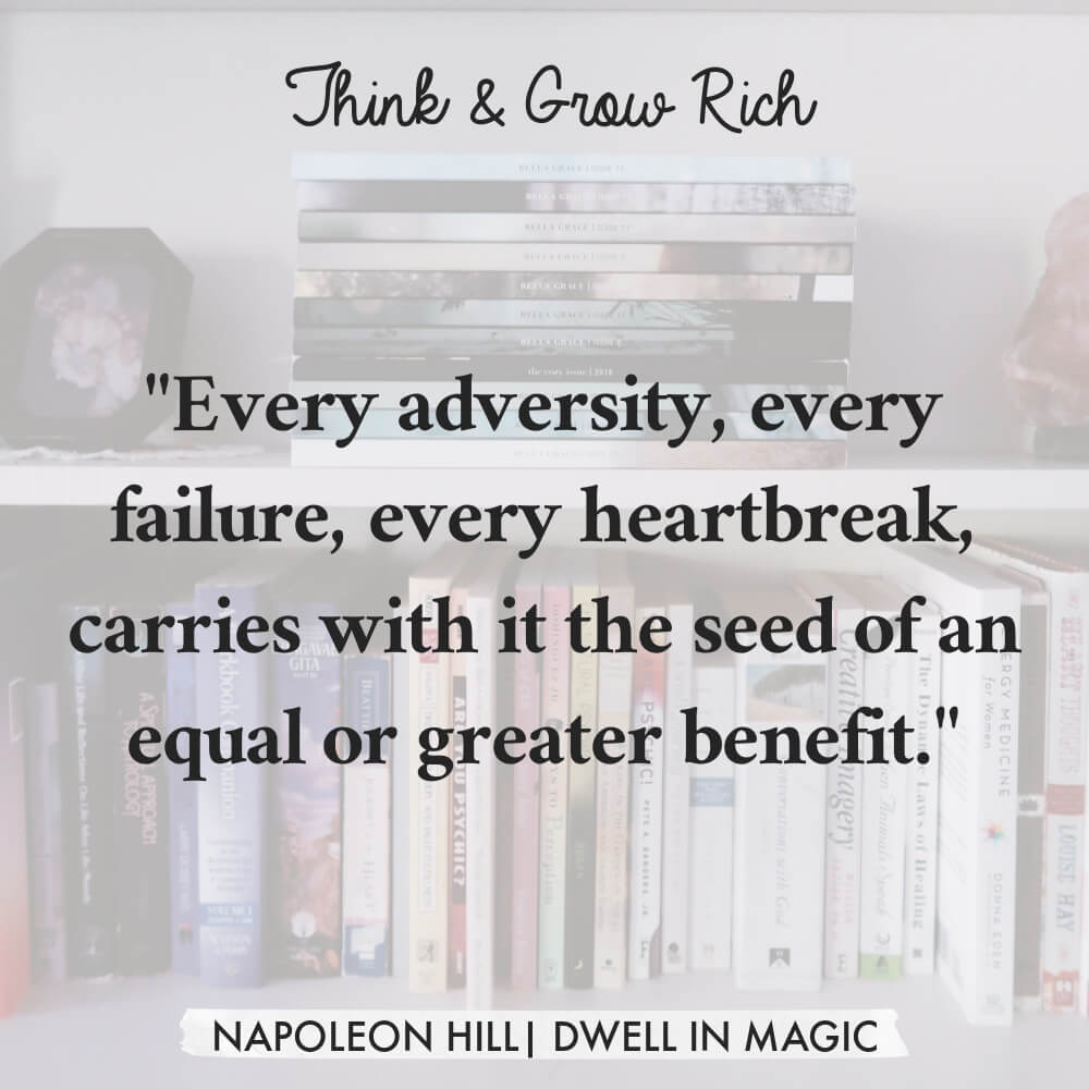 Napoleon Hill quote from law of attraction book Think and Grow Rich