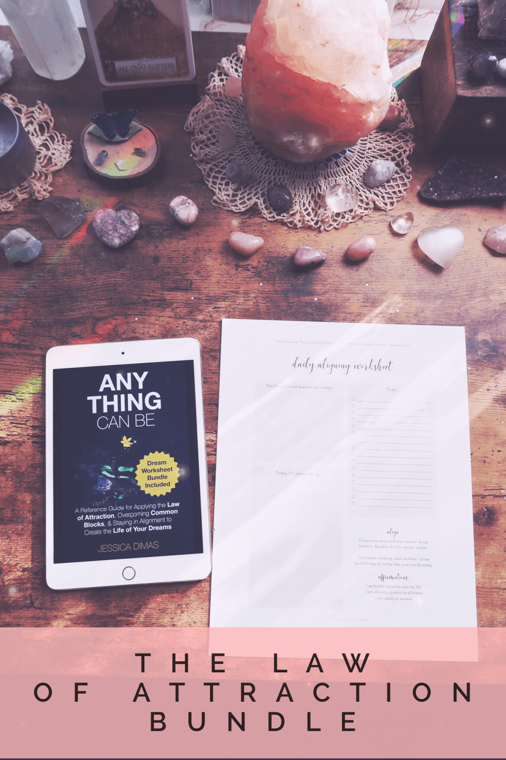 Law of attraction book and worksheets bundle
