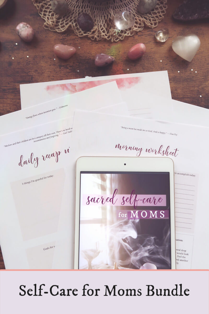 The Self-Care for Moms Bundle includes an eguide and worksheets that will help you lay a foundation for self-care