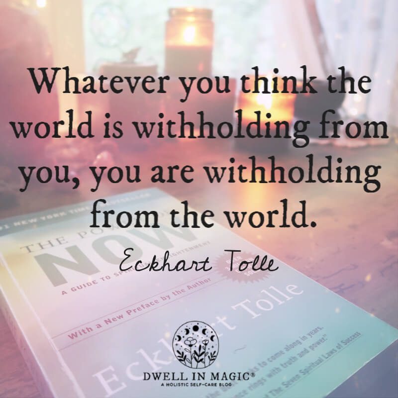 Whatever you think Eckhart Tolle quote