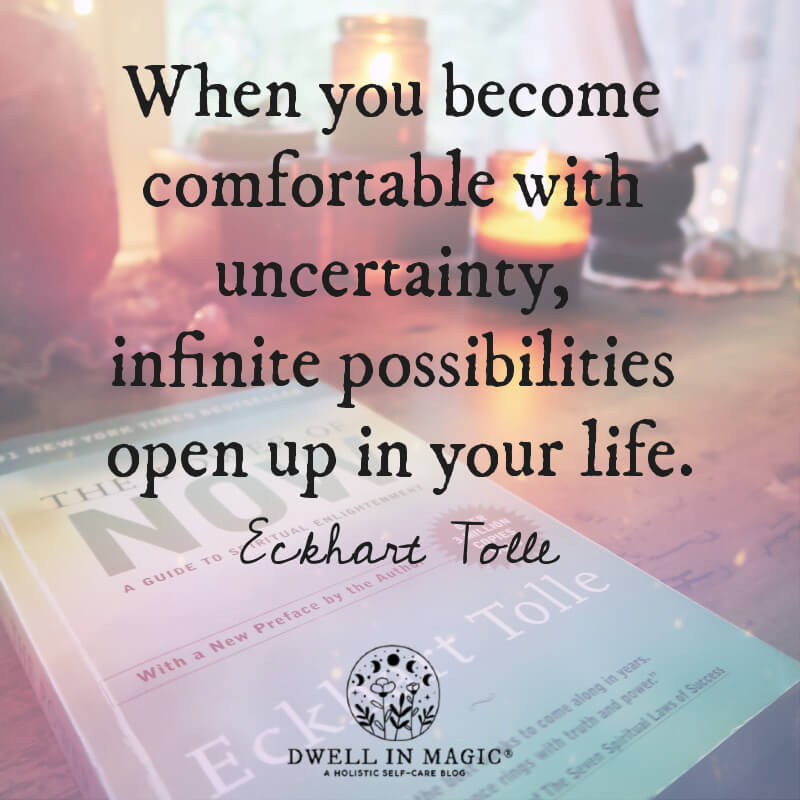 When you become comfortable Eckhart Tolle