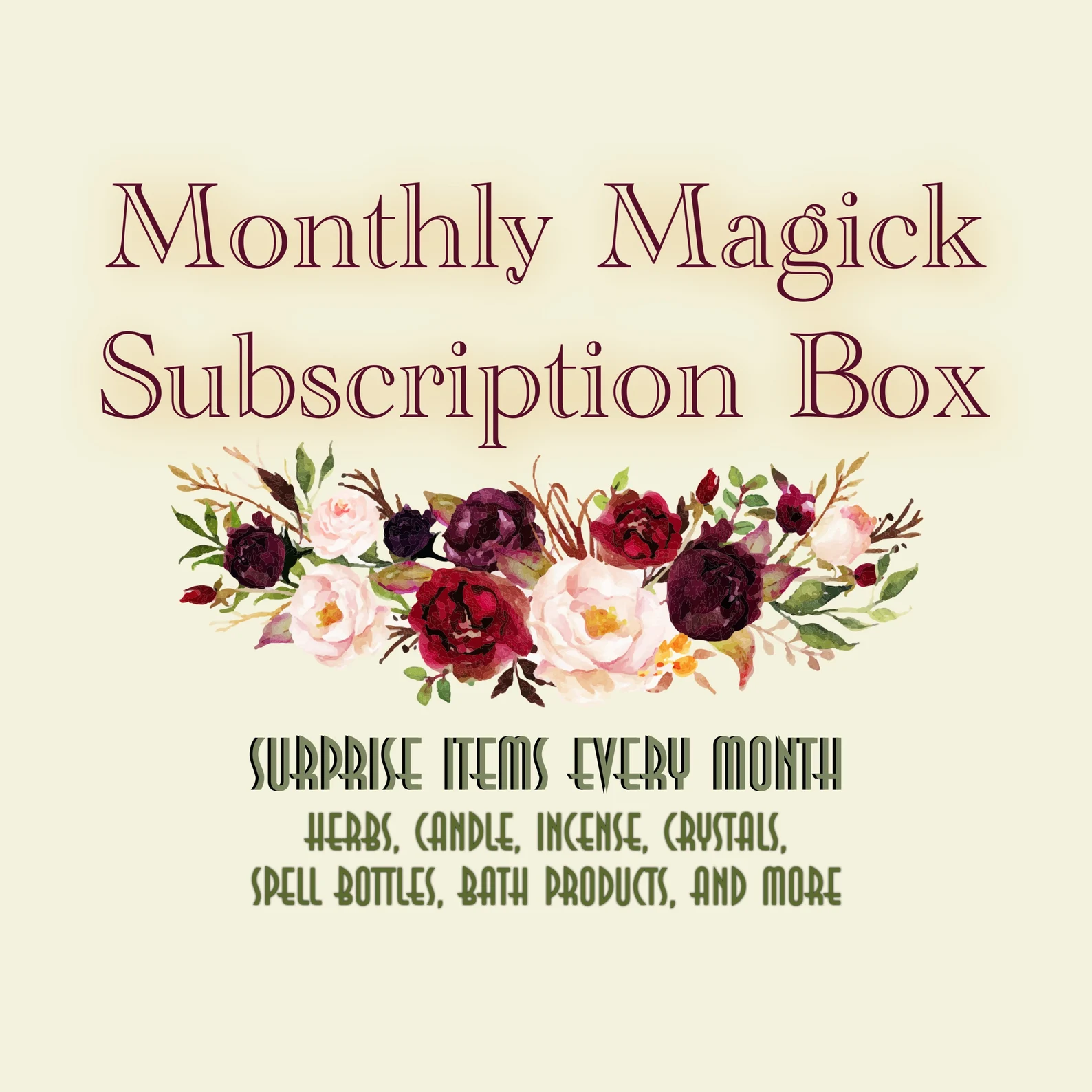 A gorgeous monthly witch subscription box 